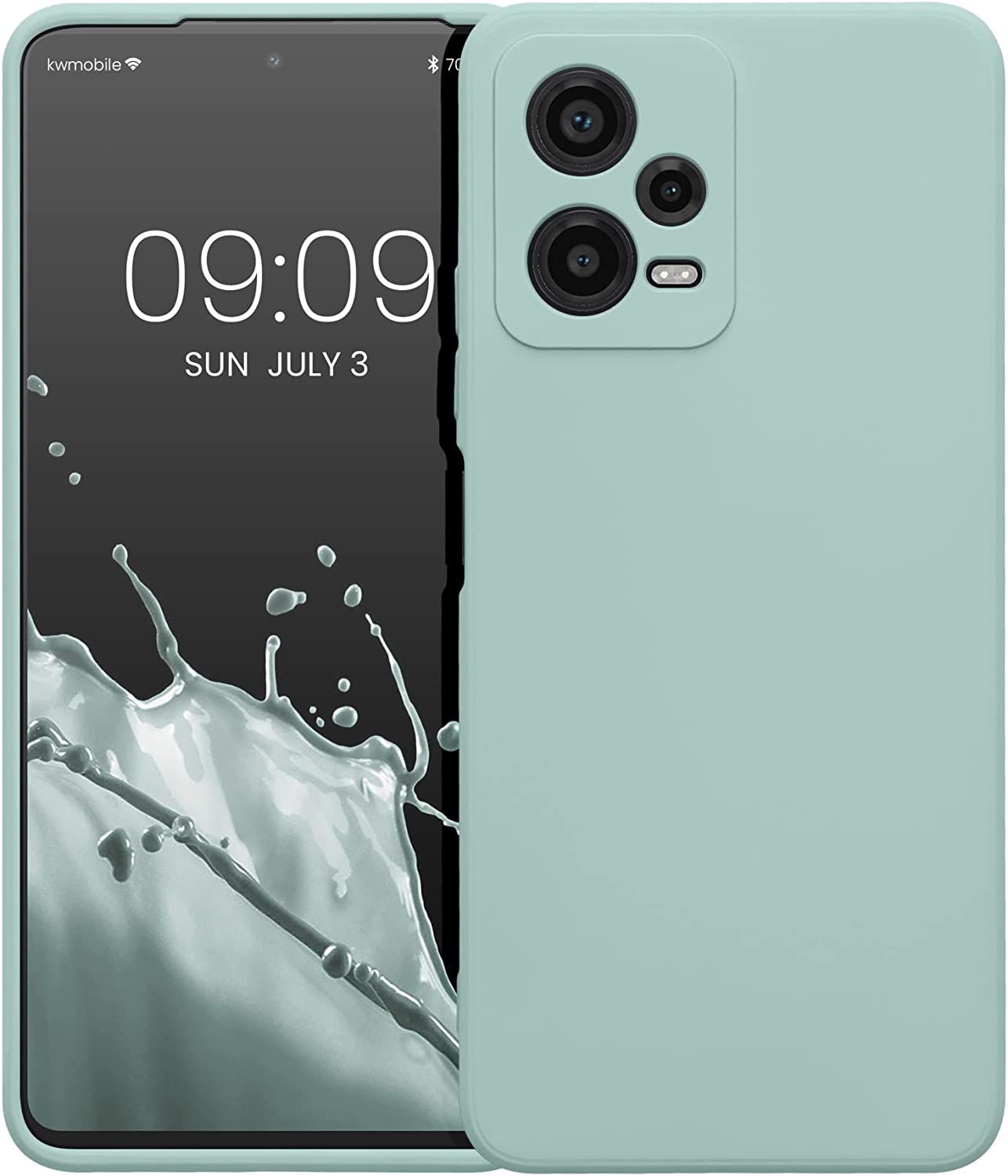 KW Xiaomi Redmi Note 12 5G / Poco X5 5G Θήκη Σιλικόνης Rubberized TPU - Cool Mint - 61169.200