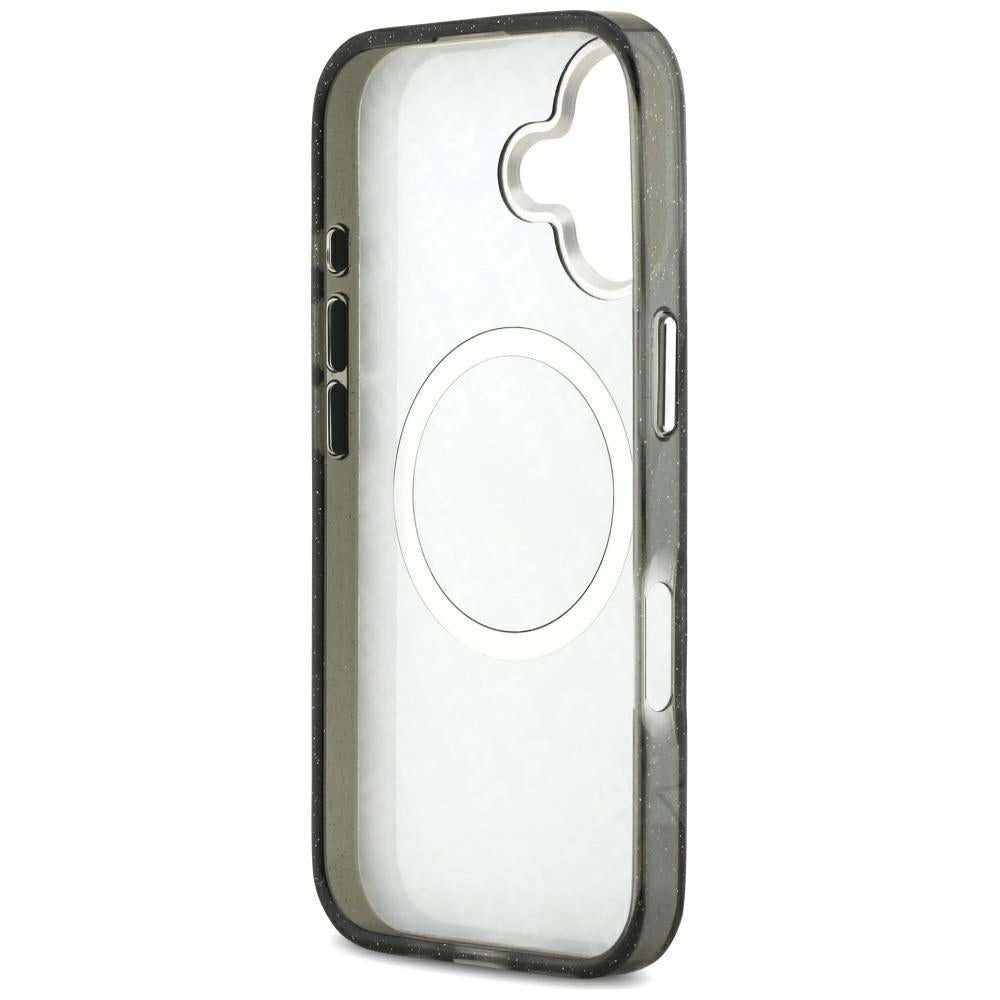 Karl Lagerfeld iPhone 17 - IML Glitter Karl and Choupette Heads Logo MagSafe - Σκληρή Θήκη με Πλαίσιο Σιλικόνης - Black - KLHMP17SHMKBKCHOK