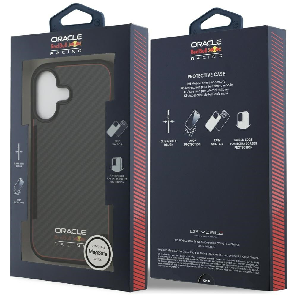 Red Bull iPhone 17 - Kevlar Logo Matt MagSafe - Σκληρή Θήκη με Πλαίσιο Σιλικόνης - Black - RBHMP17S24CFOSK