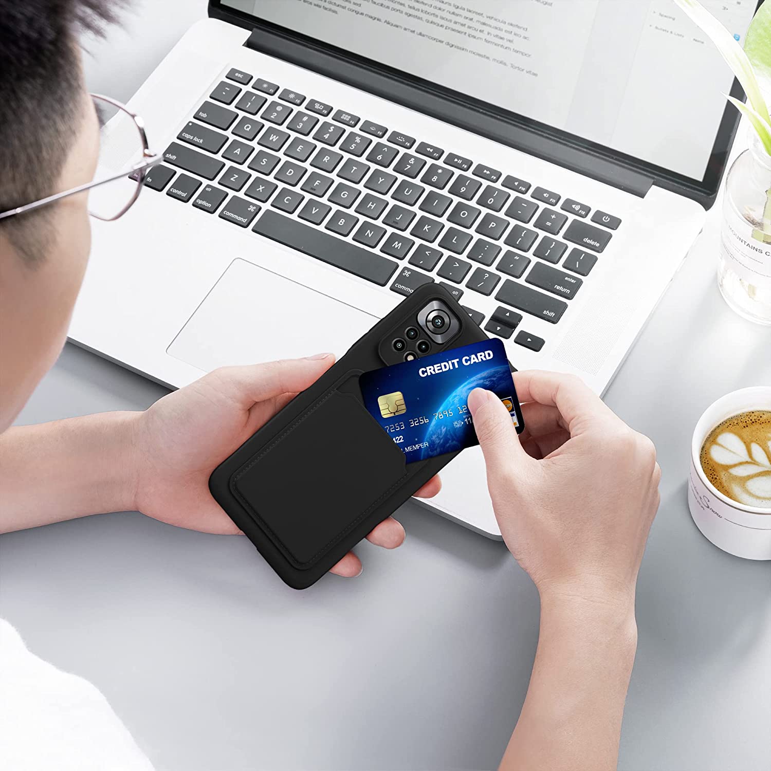 KW Xiaomi Redmi Note 11 / Redmi Note 11S Θήκη Σιλικόνης TPU - Black Matte - 57384.47