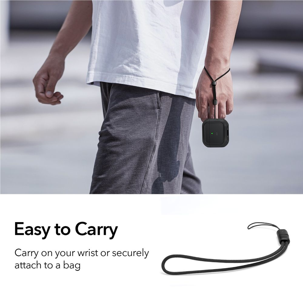 ESR AirPods 4 Θήκη από Σκληρό Πλαστικό και Σιλικόνη με MagSafe - Orbit Halolock - Black