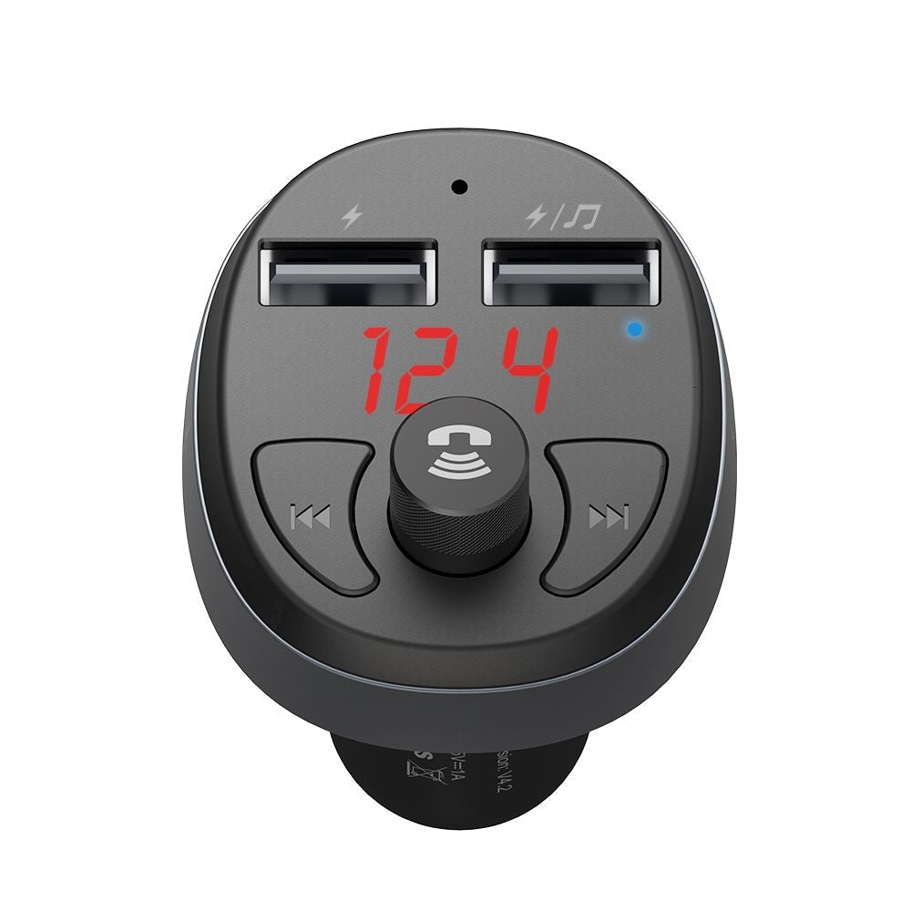 Mcdodo FM Transmitter για Αναπαραγωγή Μουσικής / Κλήσεις / Φόρτιση Κινητών στο Αυτοκίνητο - CC - 6880 - Black