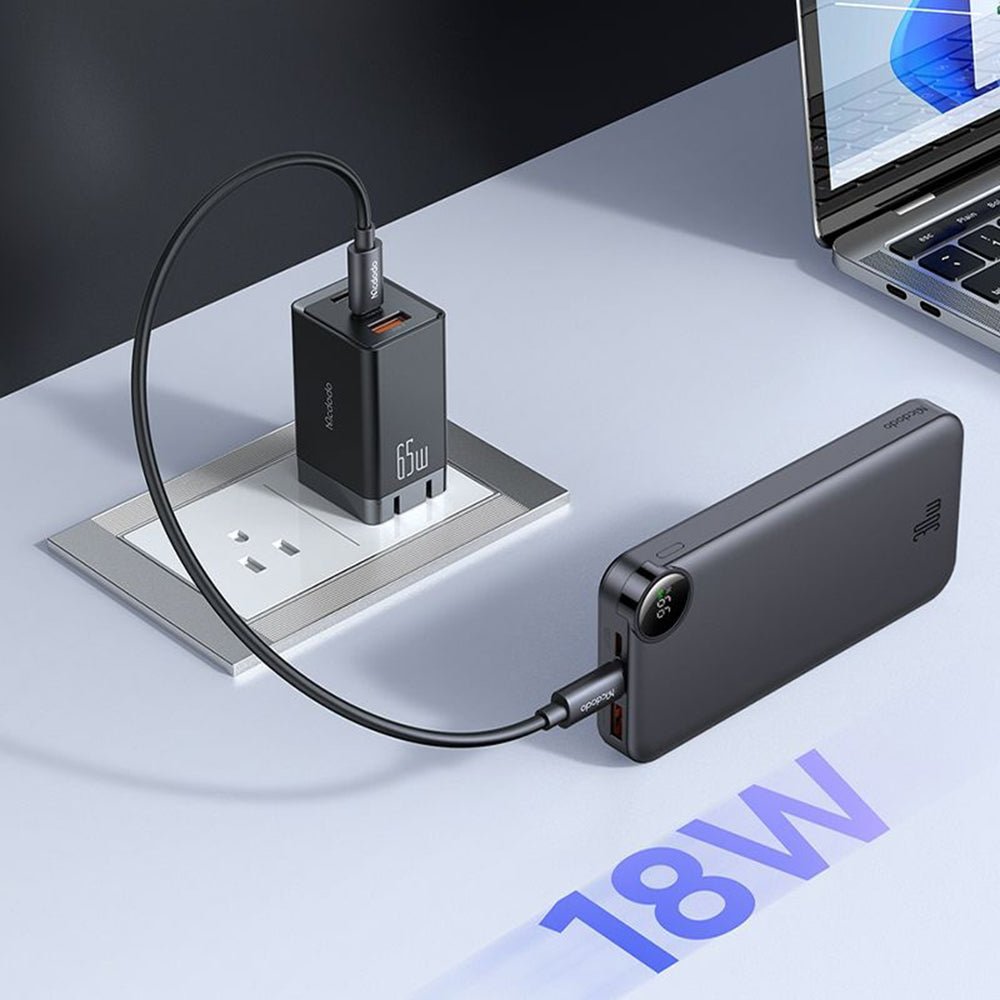 Mcdodo PowerBank 10000mAh 30W με 2 Θύρες Type - C και 1 Θύρα USB - MC - 3850 - Black