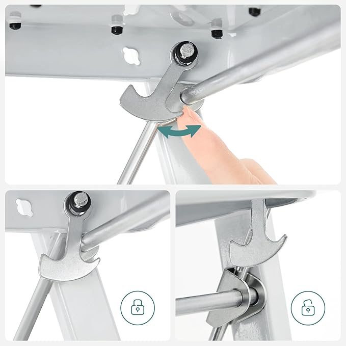 Songmics Αναδιπλούμενο Σκαλοπάτι με Αντιολισθητική Επιφάνεια - White - GSL01WT