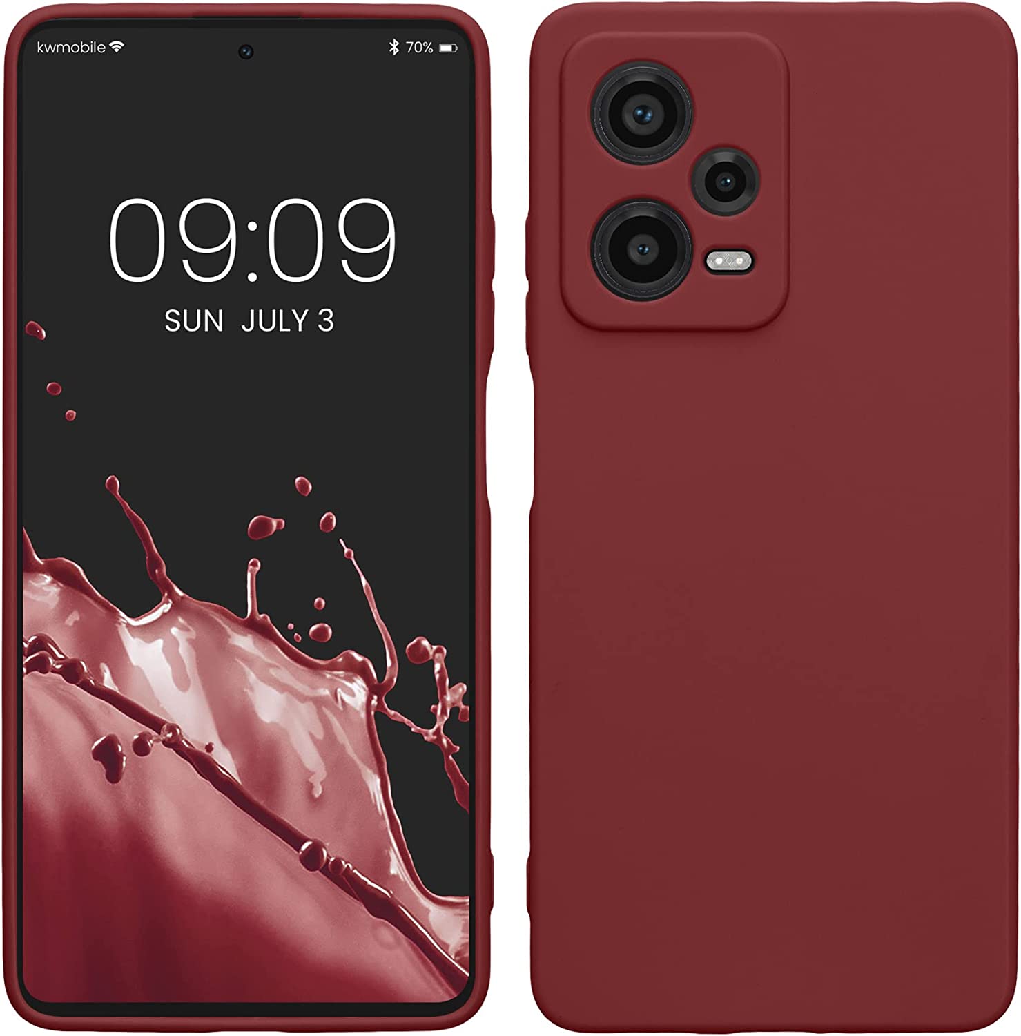 KW Xiaomi Redmi Note 12 Pro+ Θήκη Σιλικόνης TPU - Bordeaux Purple - 60686.187