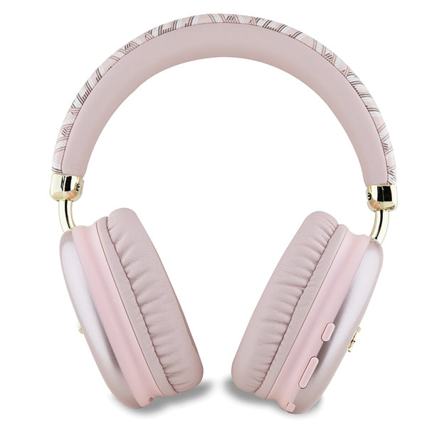 Guess Over-Ear Gcube Metallic Script Logo - Ασύρματα Bluetooth Ακουστικά - Pink