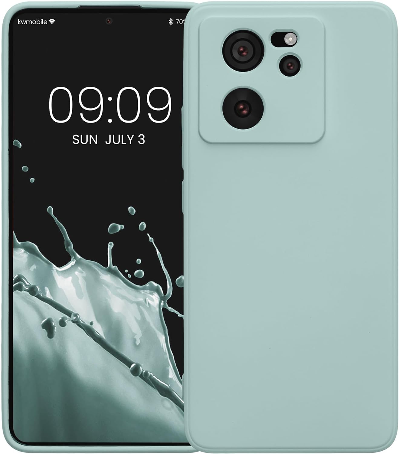 KW Xiaomi 13T / 13T Pro Λεπτή Θήκη Σιλικόνης Rubberized TPU - Cool Mint