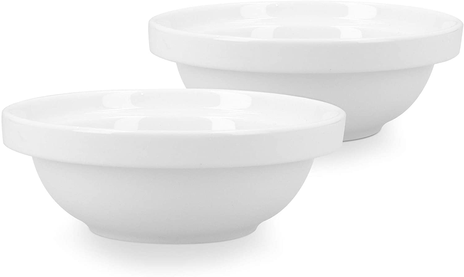 Navaris Cat Bowls - Σετ με 2 Κεραμικά Μπολ Φαγητού και Νερού - 600ml - White - 51398.04