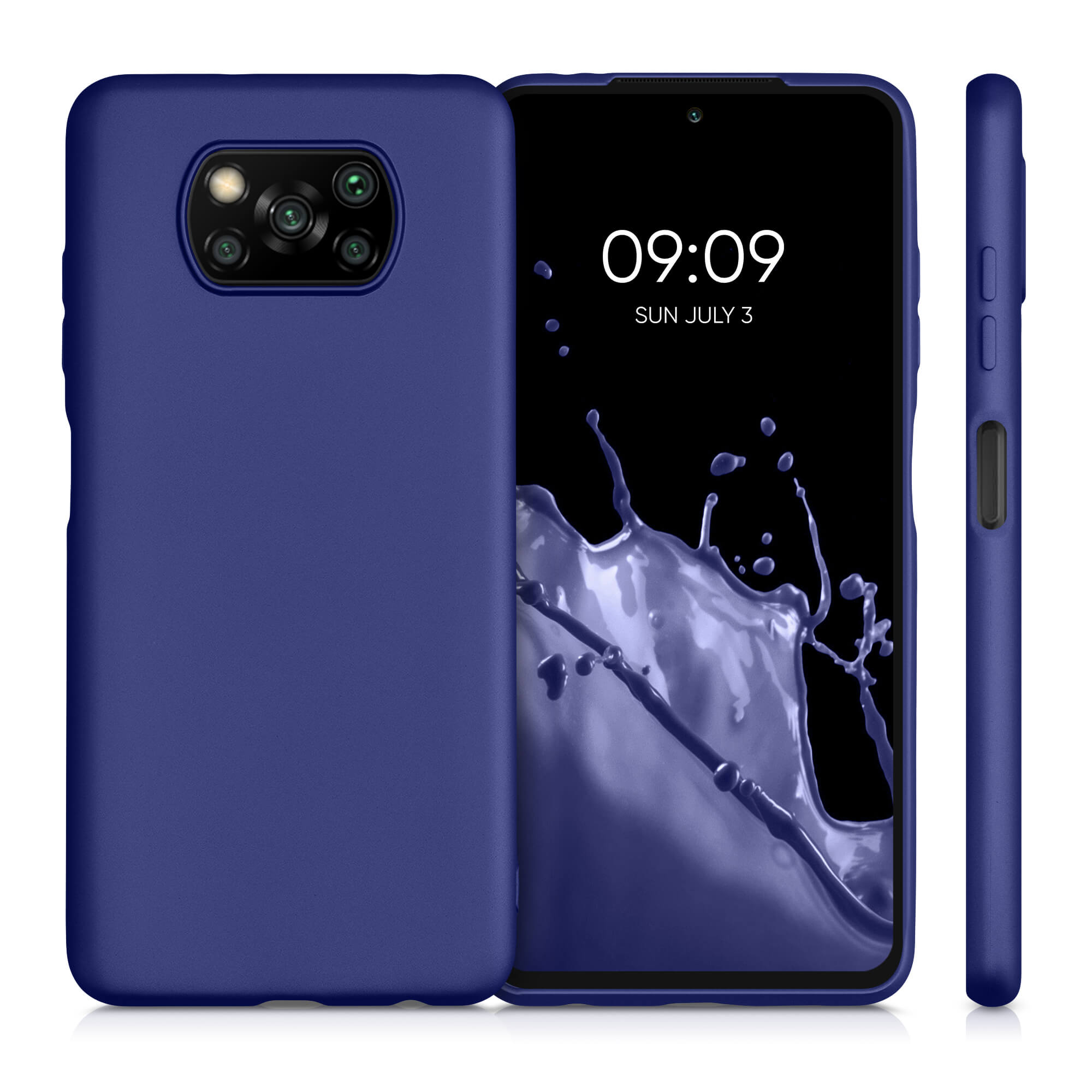 KW Xiaomi Poco X3 NFC / X3 Pro Θήκη Σιλικόνης TPU - Metallic Dark Blue - 53483.99