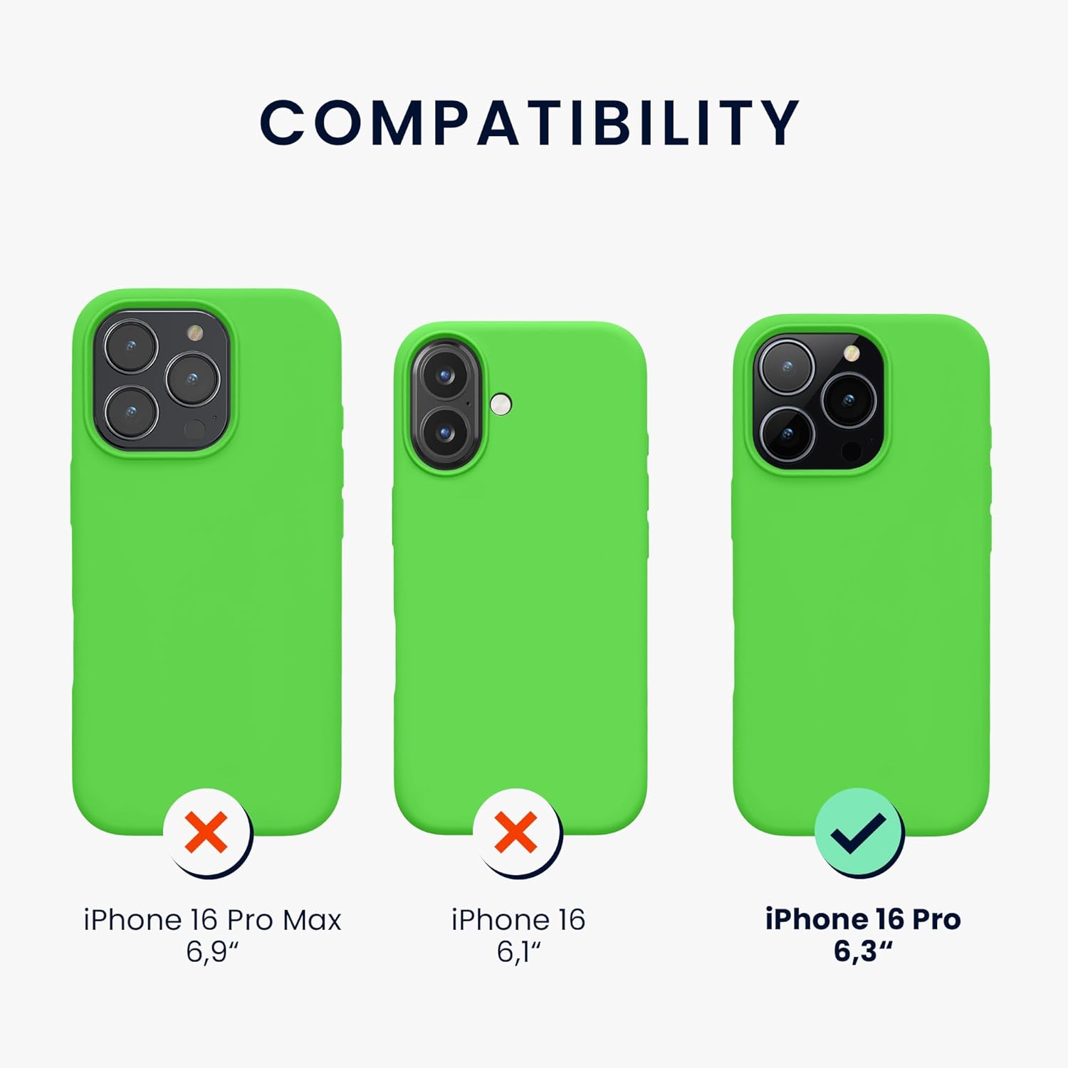 KW iPhone 16 Pro Θήκη Σιλικόνης Rubberized TPU - Lime Green