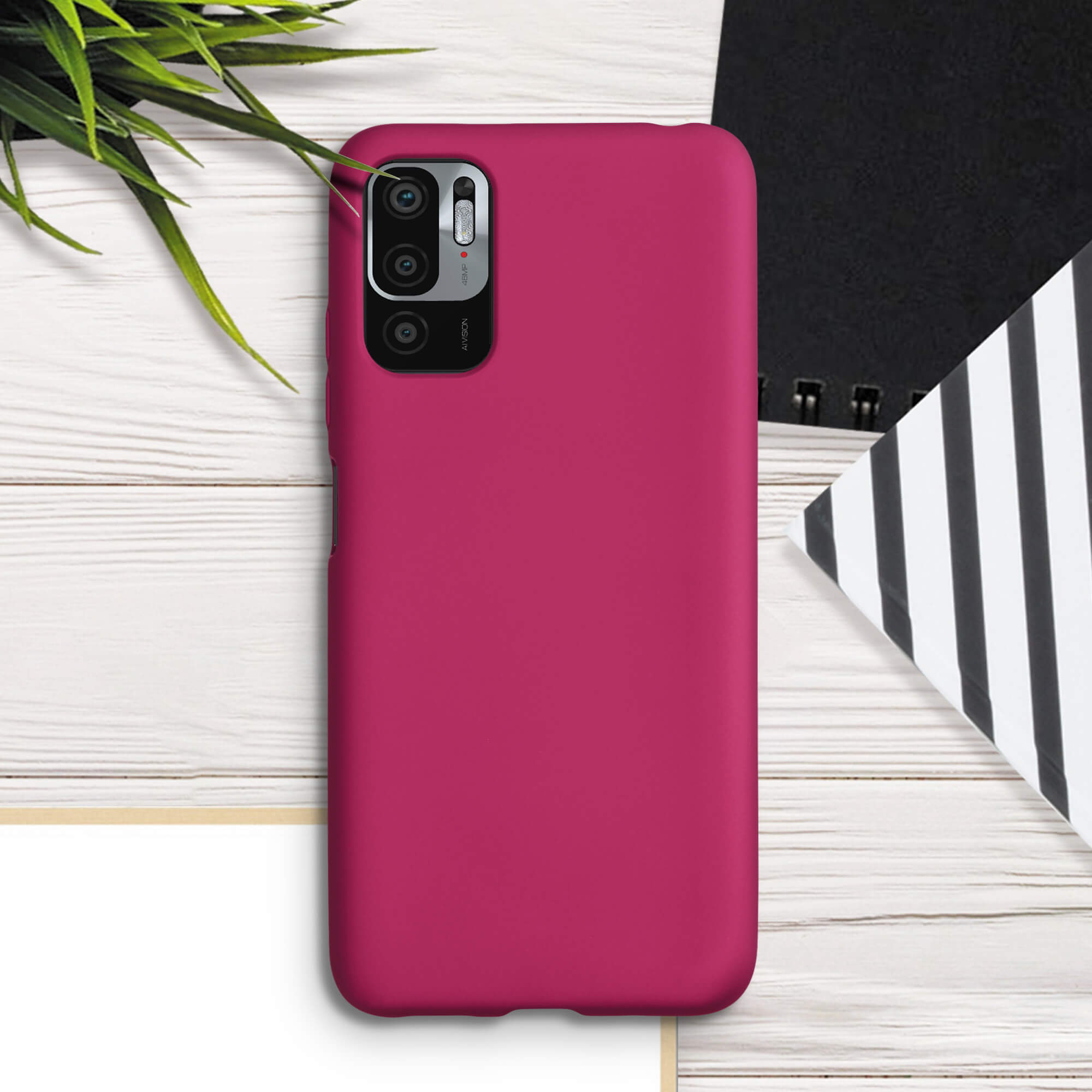 KW Xiaomi Redmi Note 10 5G / Poco M3 Pro 5G Θήκη Σιλικόνης TPU - Metallic Pink - 54949.65