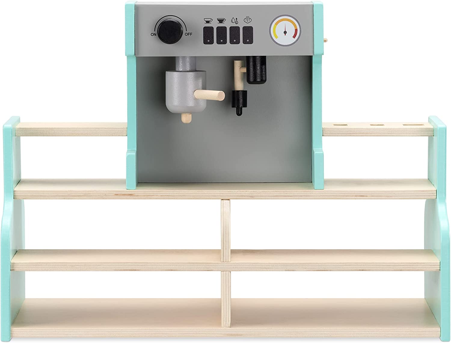 Navaris Ξύλινο Παιχνίδι Kαφετιέρα για Παιδιά - Green / Multicolor - 56389.01