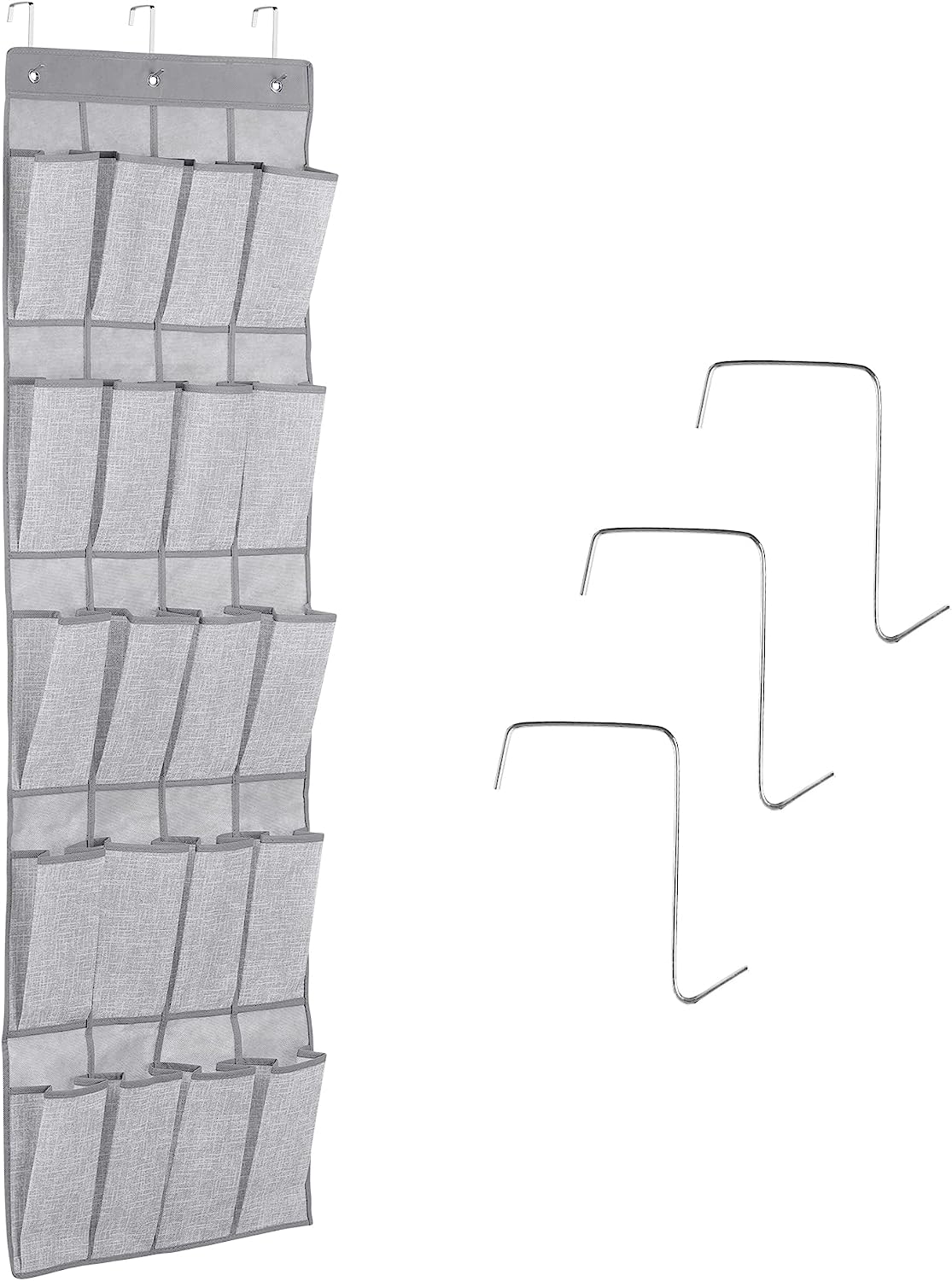 Navaris Κρεμαστό Σύστημα Οργάνωσης Πόρτας με 20 Θήκες για Παπούτσια - Light Grey - 60620.25