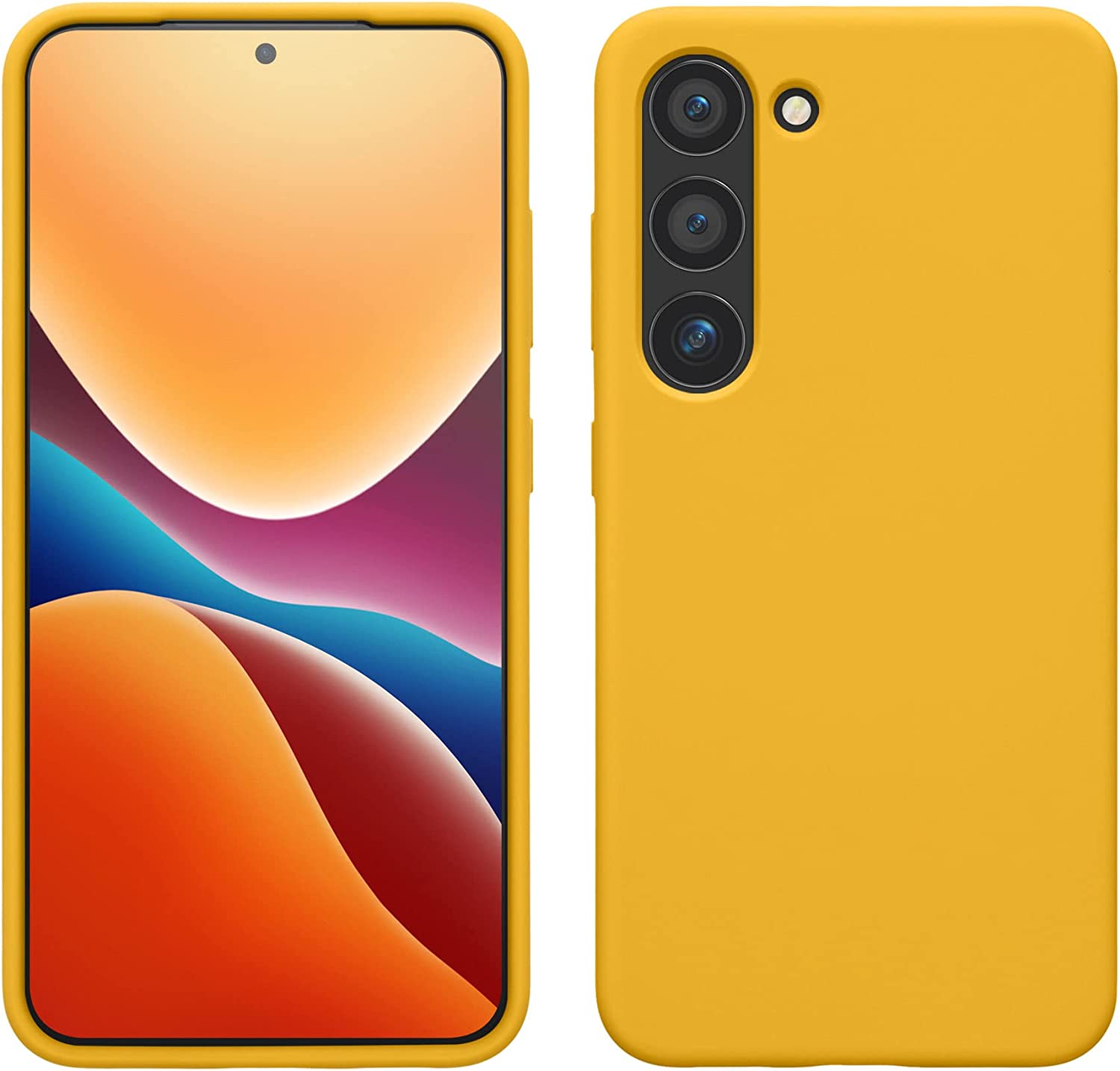 KW Samsung Galaxy S23 Θήκη Σιλικόνης Rubberized TPU - Honey Yellow - 60273.143