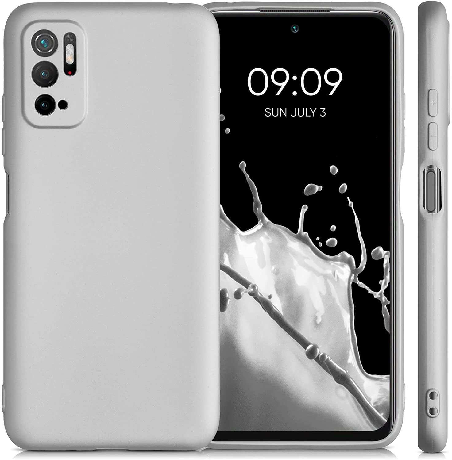 KW Xiaomi Poco M3 Pro 5G Θήκη Σιλικόνης TPU - Metallic Silver - 55364.67