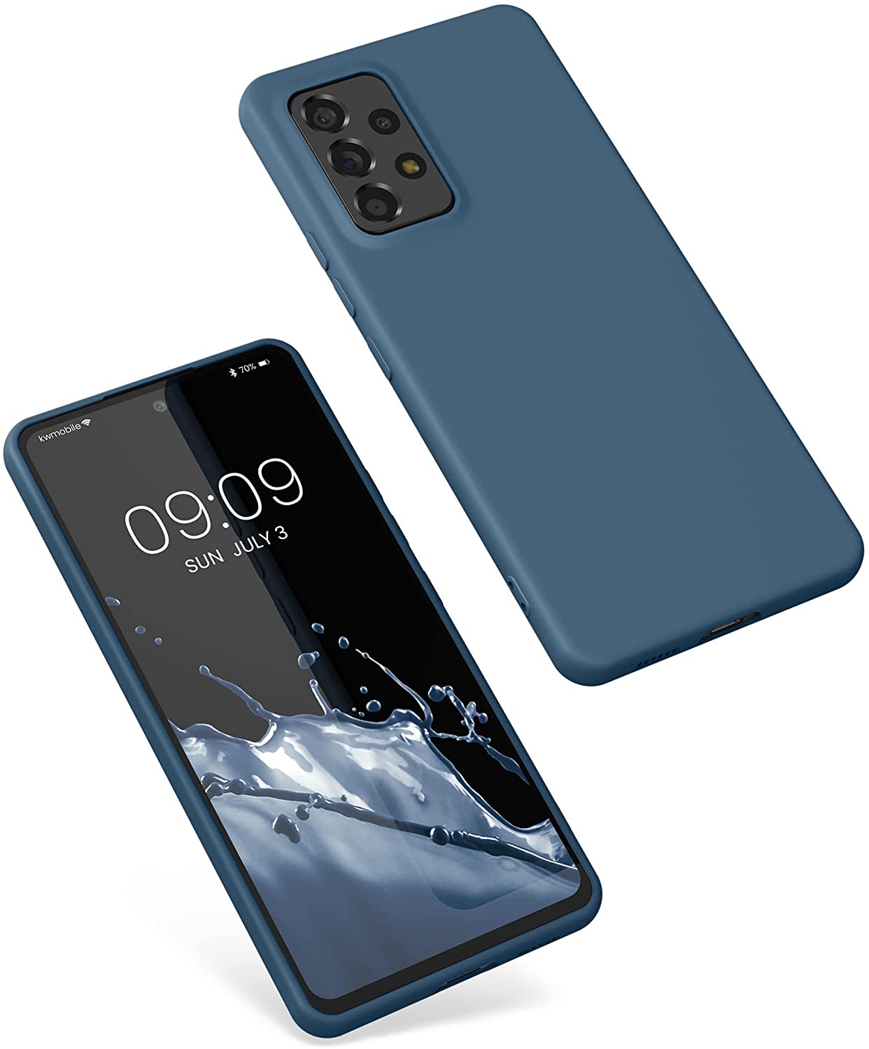 KW Samsung Galaxy A53 5G Θήκη Σιλικόνης Rubberized TPU - Teal Matte - 58051.57