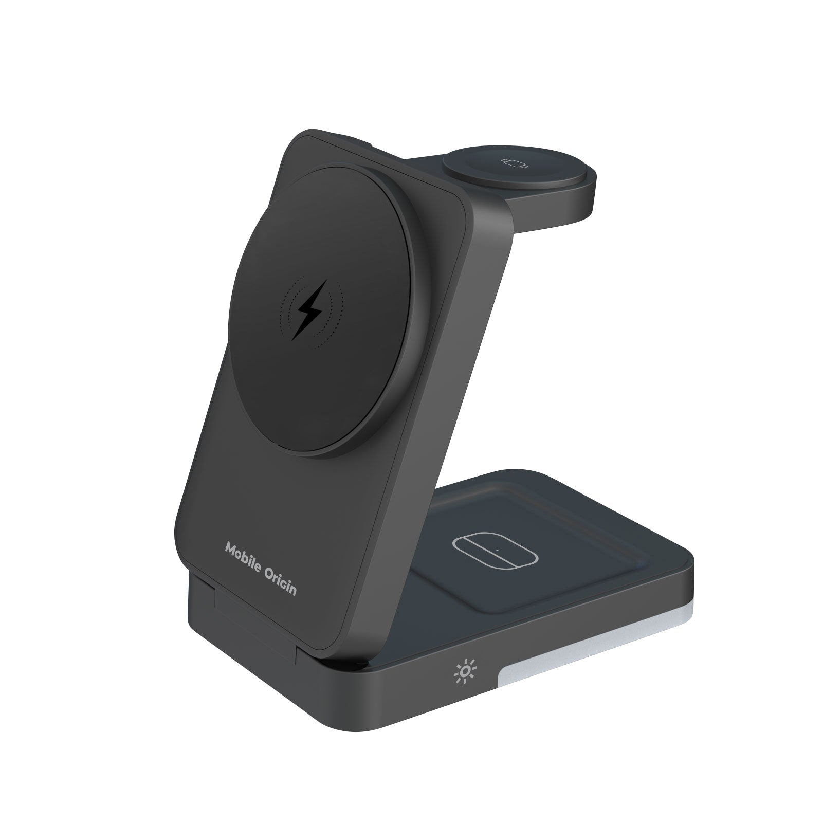 Mobile Origin - 3in1 Αναδιπλούμενος Ασύρματος MagSafe Φορτιστής - PW28 - Black