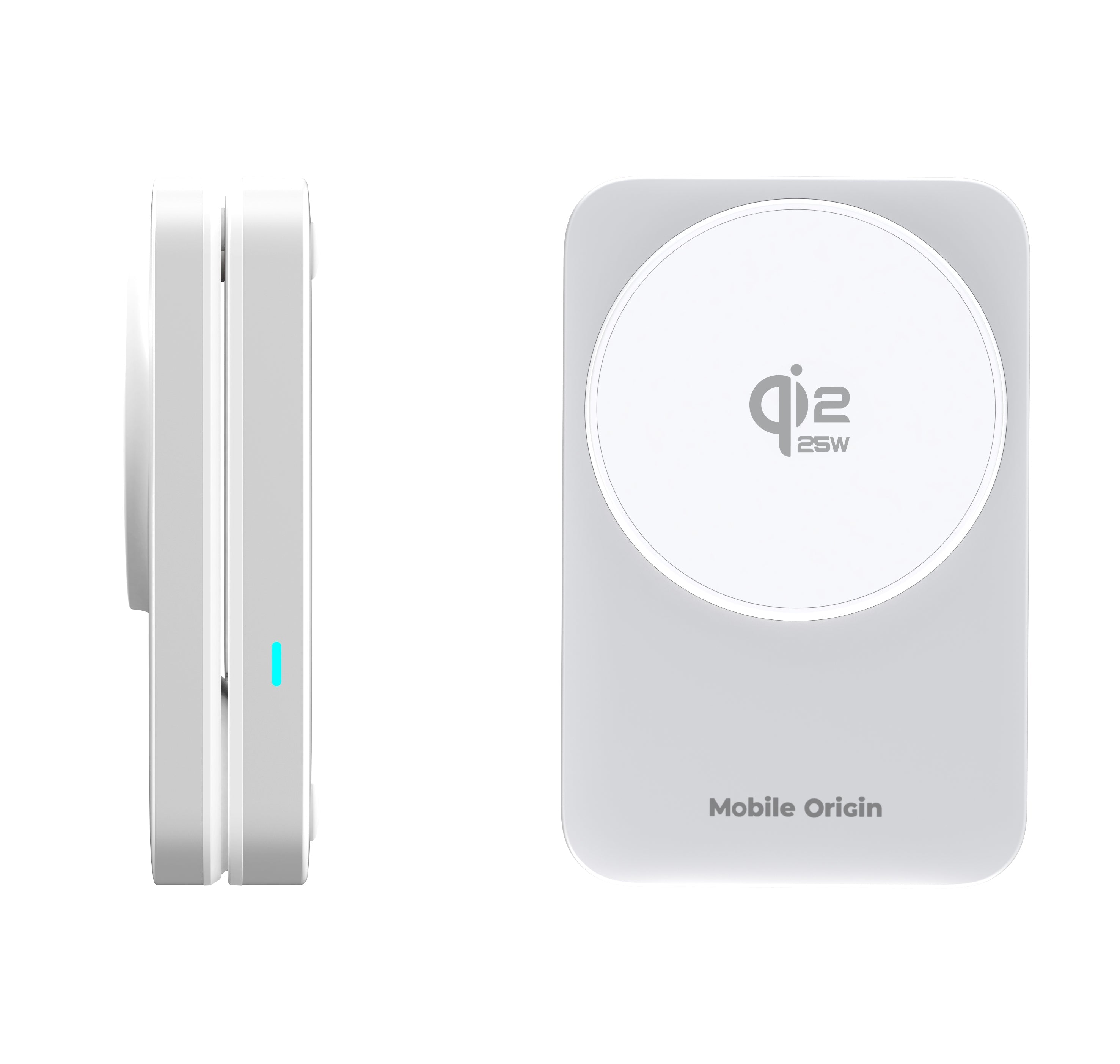 Mobile Origin - 3in1 Αναδιπλούμενος Ασύρματος MagSafe Qi2 Φορτιστής 25W - PW35 - Silver