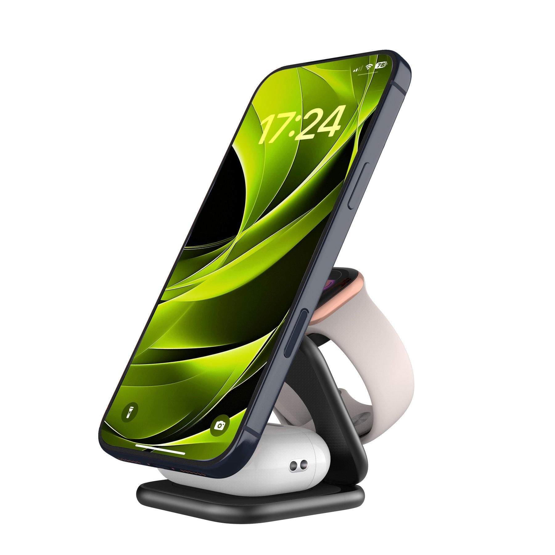 Mobile Origin - 3in1 Αναδιπλούμενος Ασύρματος MagSafe Qi2 Φορτιστής 25W - PW36 - Matte Black