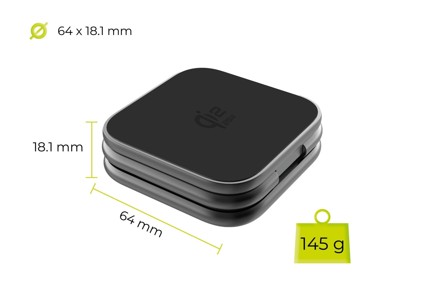 Mobile Origin - 3in1 Αναδιπλούμενος Ασύρματος MagSafe Qi2 Φορτιστής 25W - PW36 - Matte Black
