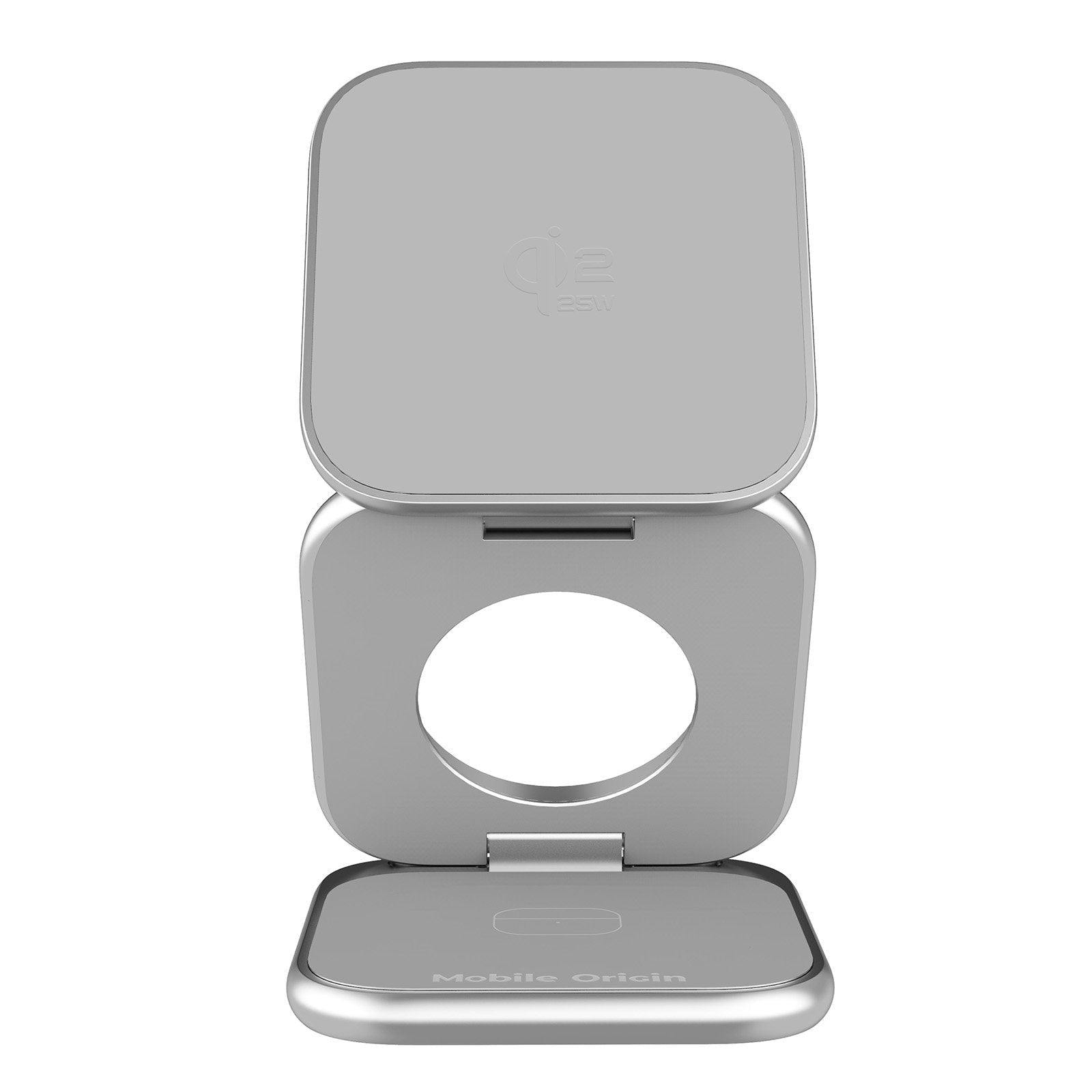 Mobile Origin - 3in1 Αναδιπλούμενος Ασύρματος MagSafe Qi2 Φορτιστής 25W - PW36 - Silver