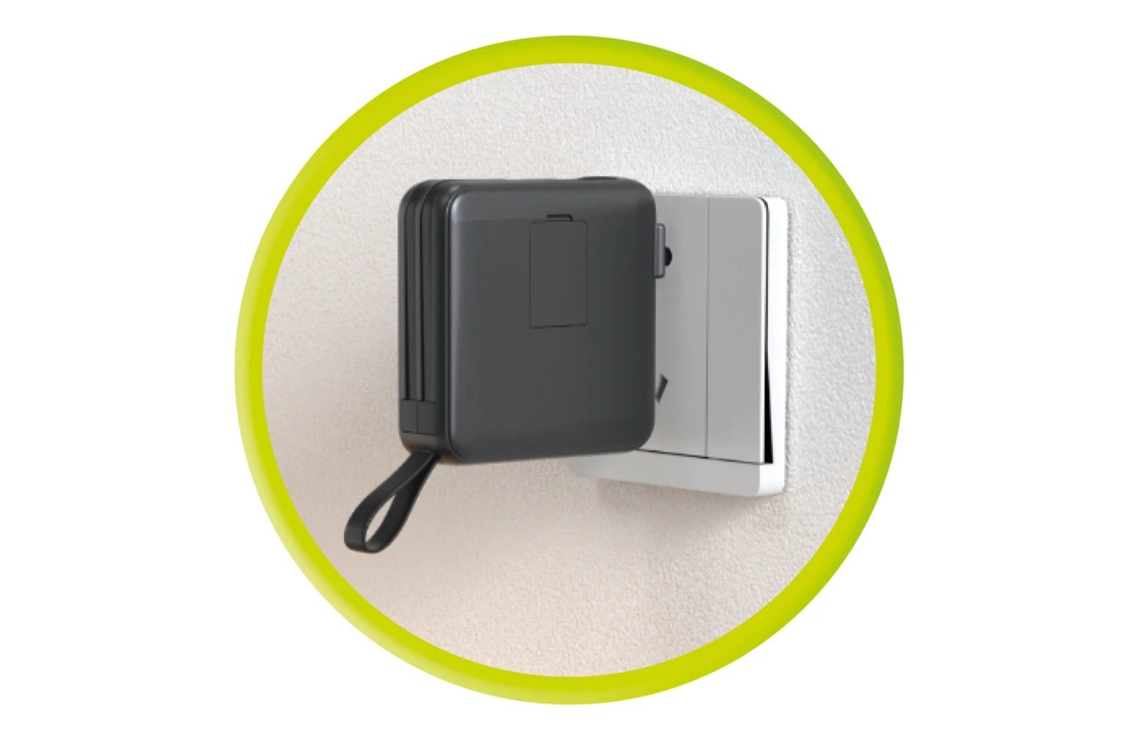 Mobile Origin - 3in1 Ασύρματο MagSafe PowerBank 10.000mAh και Φορτιστής Ταξιδίου με Ενσωματωμένα Καλώδια Lightning και Type - C και Εναλλάξιμα Βύσματα - Black