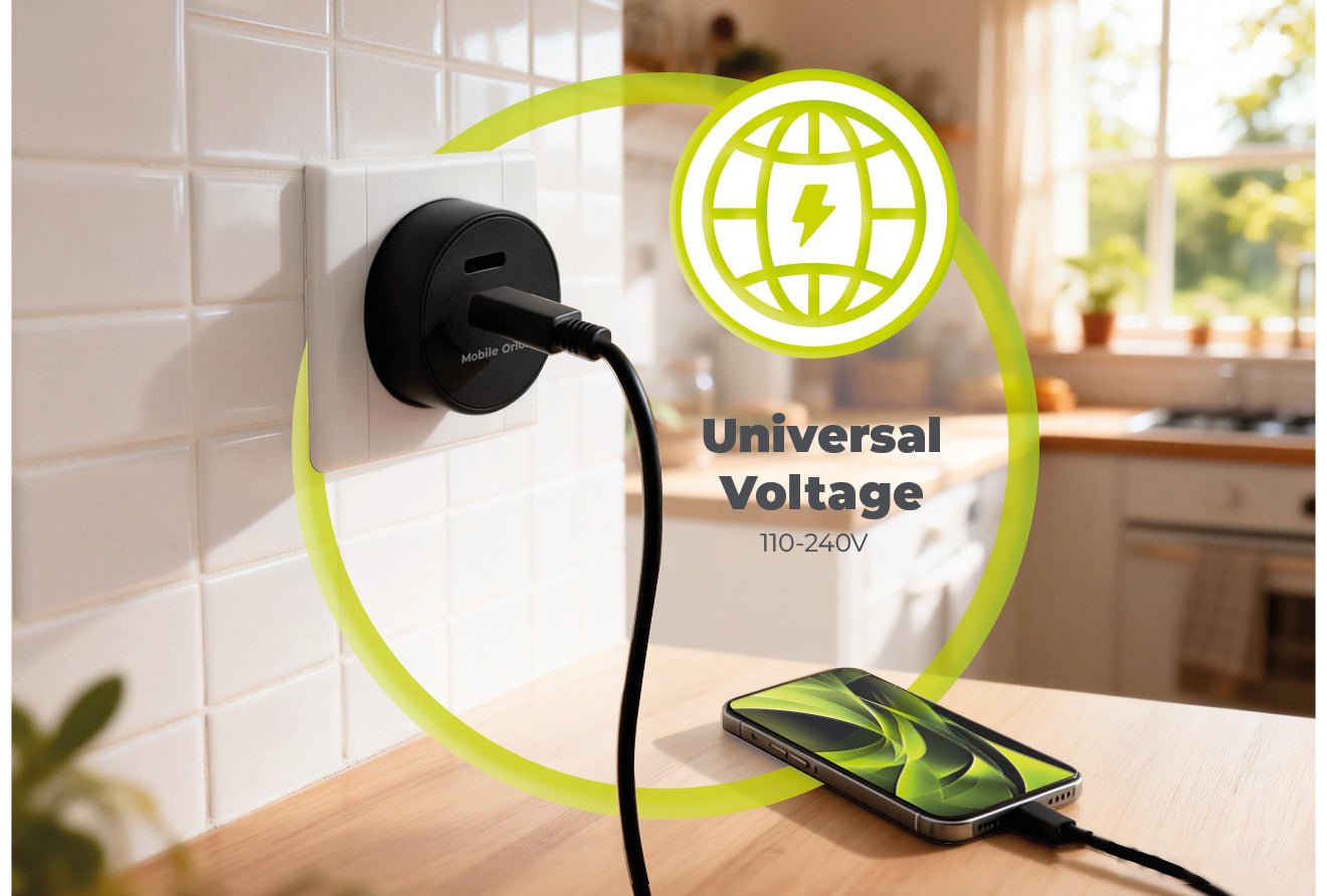 Mobile Origin Φορτιστής Γρήγορης Φόρτισης 30W GaN με 2 Θύρες Type - C - PW33 - Black