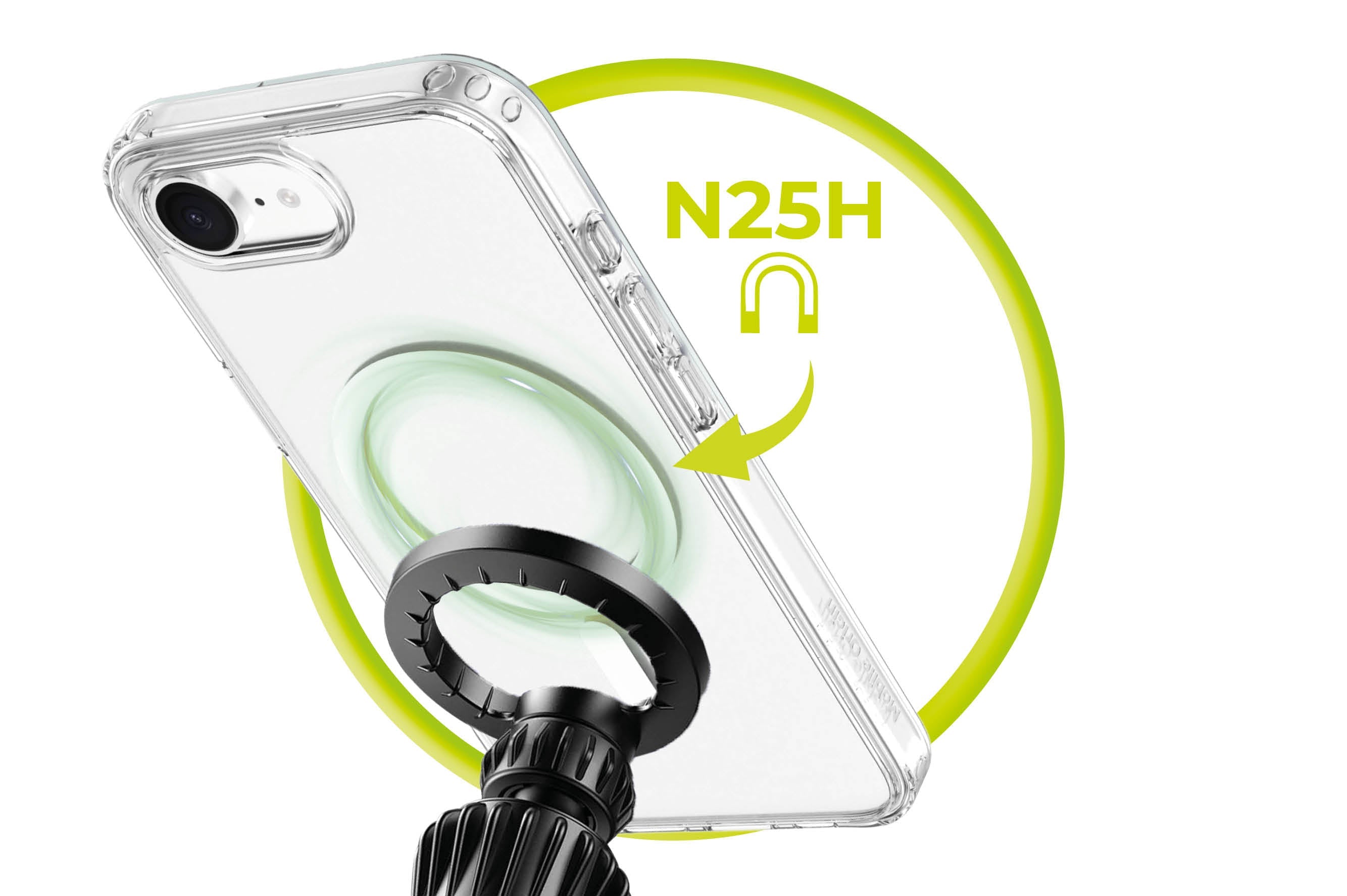 Mobile Origin iPhone 16e / iPhone 17e - Σκληρή Θήκη με Πλαίσιο Σιλικόνης - Hybrid MagSafe - Διάφανη / White
