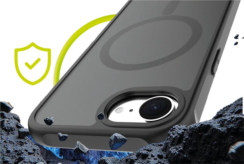 Mobile Origin iPhone 16e / iPhone 17e - Σκληρή Θήκη με Πλαίσιο Σιλικόνης - Hybrid MagSafe - Matte Black