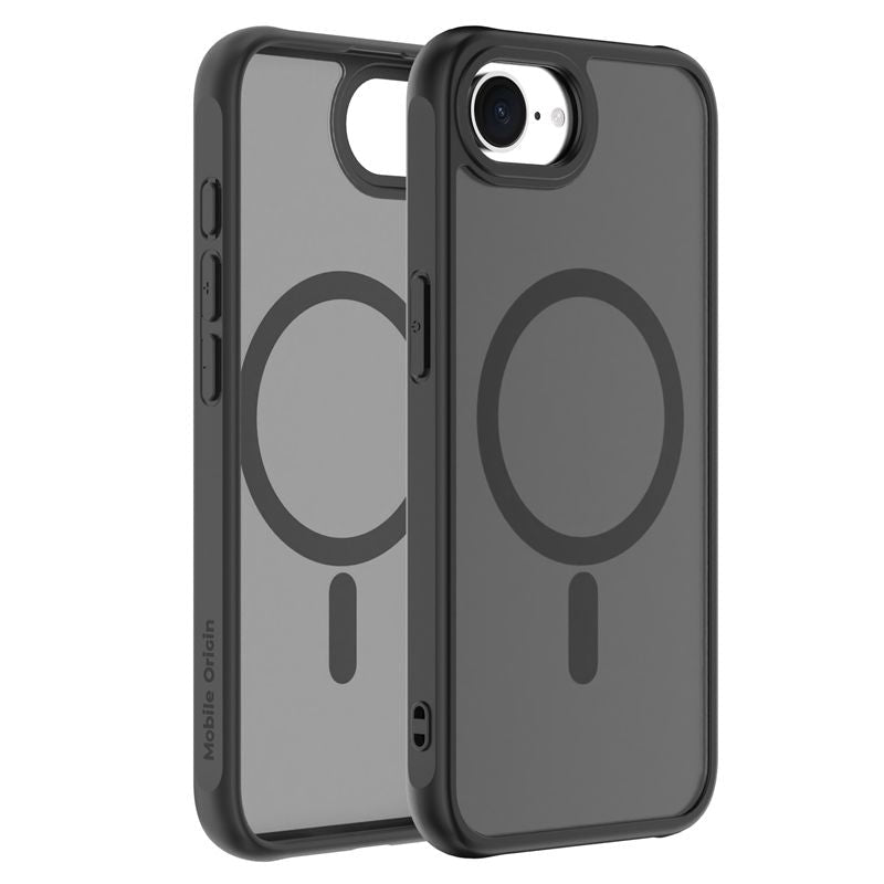 Mobile Origin iPhone 16e / iPhone 17e - Σκληρή Θήκη με Πλαίσιο Σιλικόνης - Hybrid MagSafe - Matte Black