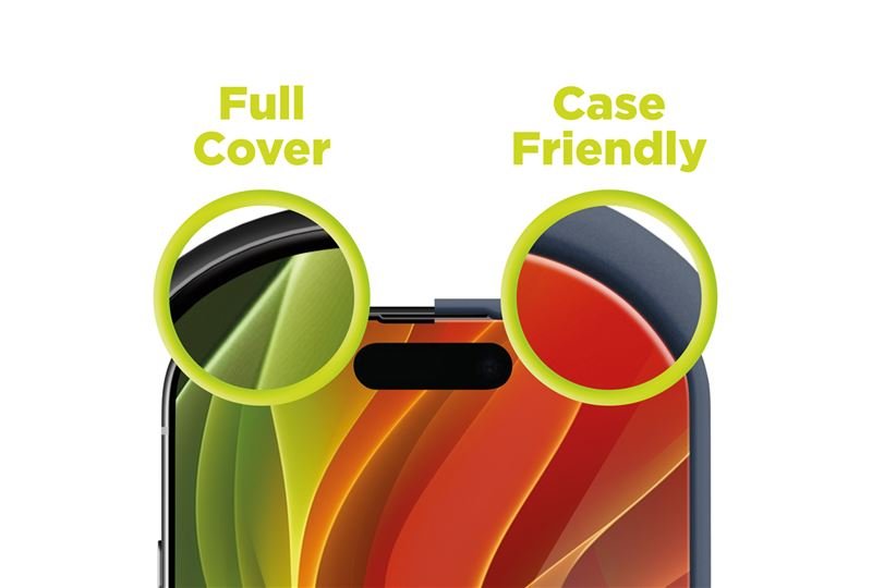 Mobile Origin iPhone 17 - 9H Full Screen Αντιχαρακτικό Γυαλί Οθόνης με Πλαίσιο Τοποθέτησης - Screen Guard - Black