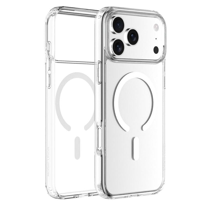 Mobile Origin iPhone 17 Pro Max - Σκληρή Θήκη με Πλαίσιο Σιλικόνης - Hybrid MagSafe - Διάφανη / White