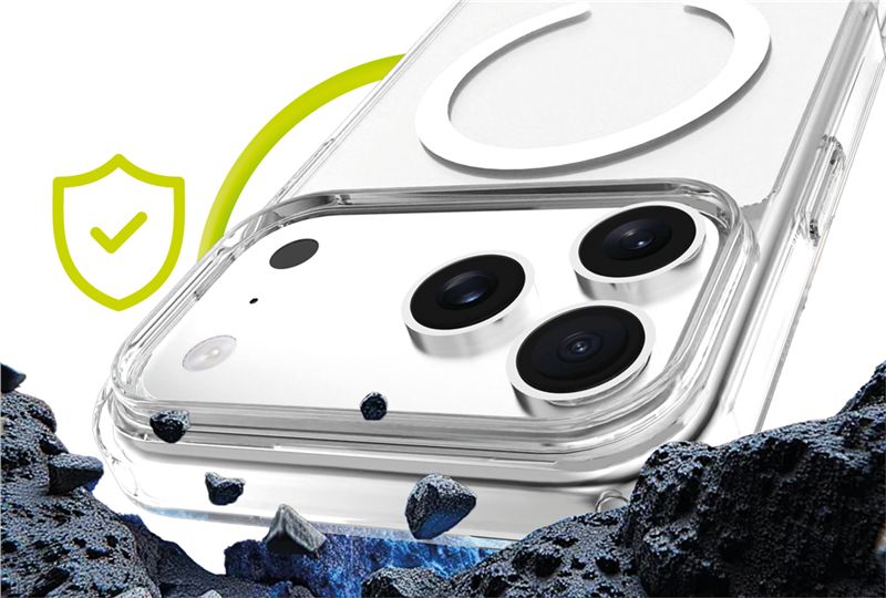Mobile Origin iPhone 17 Pro Max - Σκληρή Θήκη με Πλαίσιο Σιλικόνης - Hybrid MagSafe - Διάφανη / White