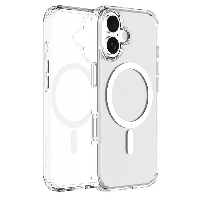 Mobile Origin iPhone 17 - Σκληρή Θήκη με Πλαίσιο Σιλικόνης - Hybrid MagSafe - Διάφανη / White