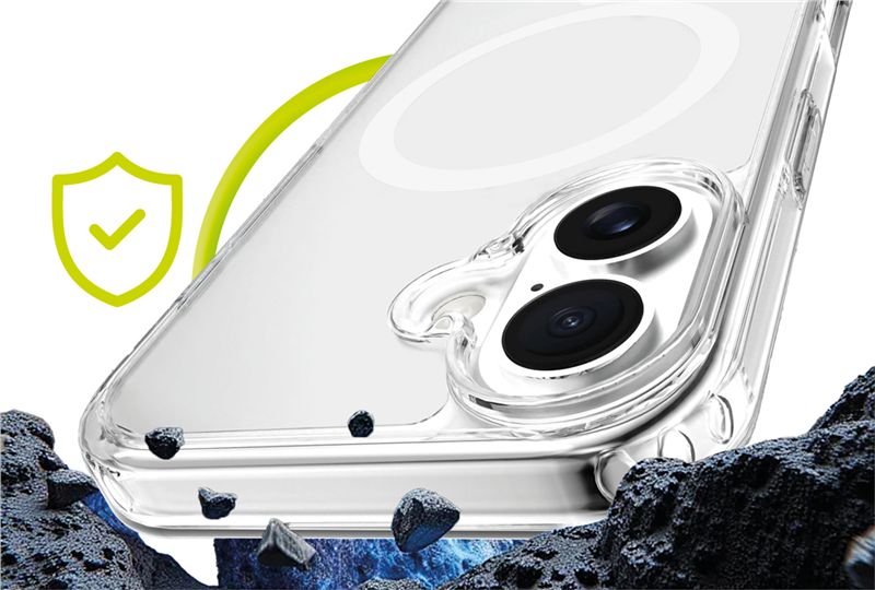 Mobile Origin iPhone 17 - Σκληρή Θήκη με Πλαίσιο Σιλικόνης - Hybrid MagSafe - Διάφανη / White