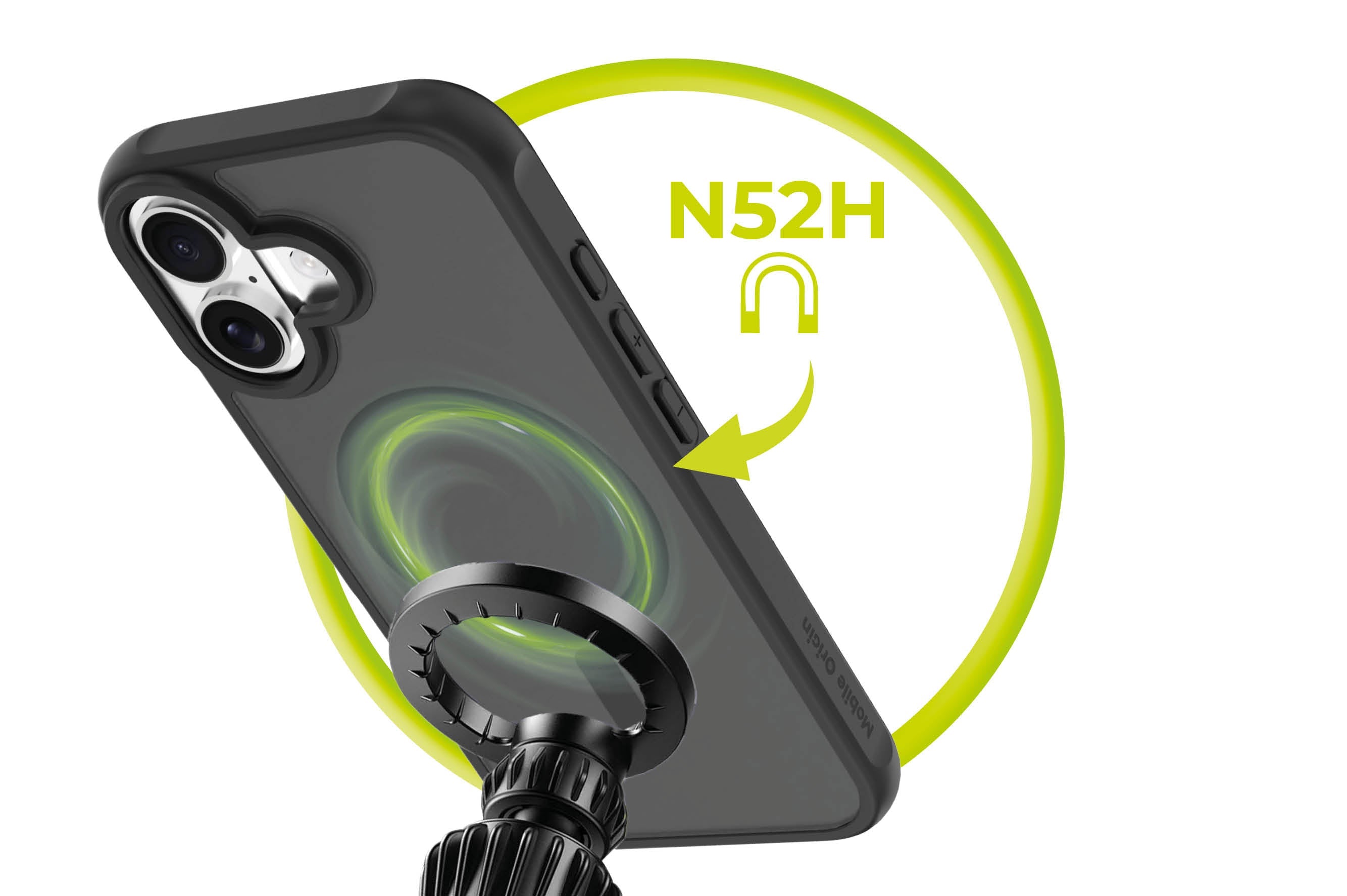 Mobile Origin iPhone 17 - Σκληρή Θήκη με Πλαίσιο Σιλικόνης - Hybrid MagSafe - Matte Black