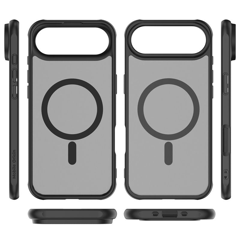 Mobile Origin iPhone Air - Σκληρή Θήκη με Πλαίσιο Σιλικόνης - Hybrid MagSafe - Matte Black