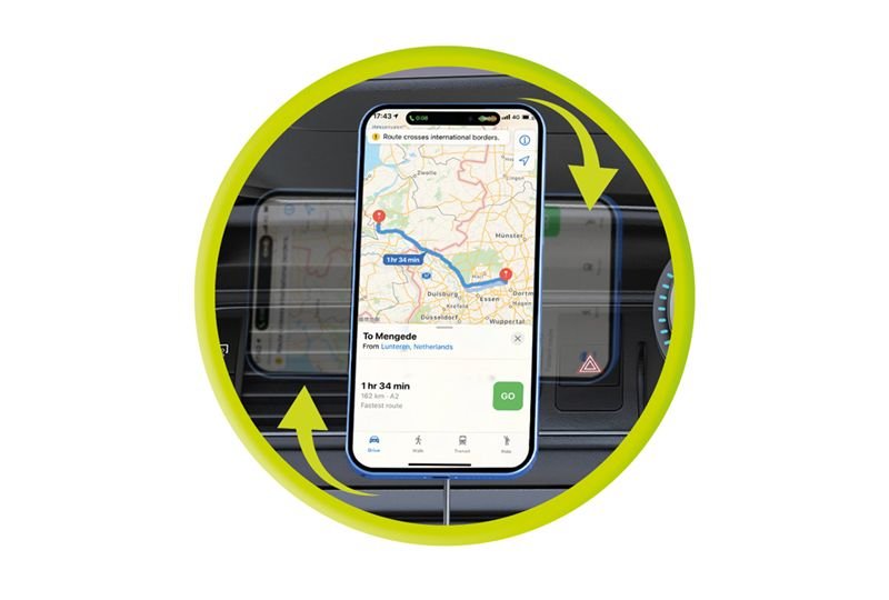 Mobile Origin Μαγνητική Βάση Αυτοκινήτου Αεραγωγού με Ασύρματη Φόρτιση MagSafe 15W για Κινητά και Apple Watch - CA18 - Black
