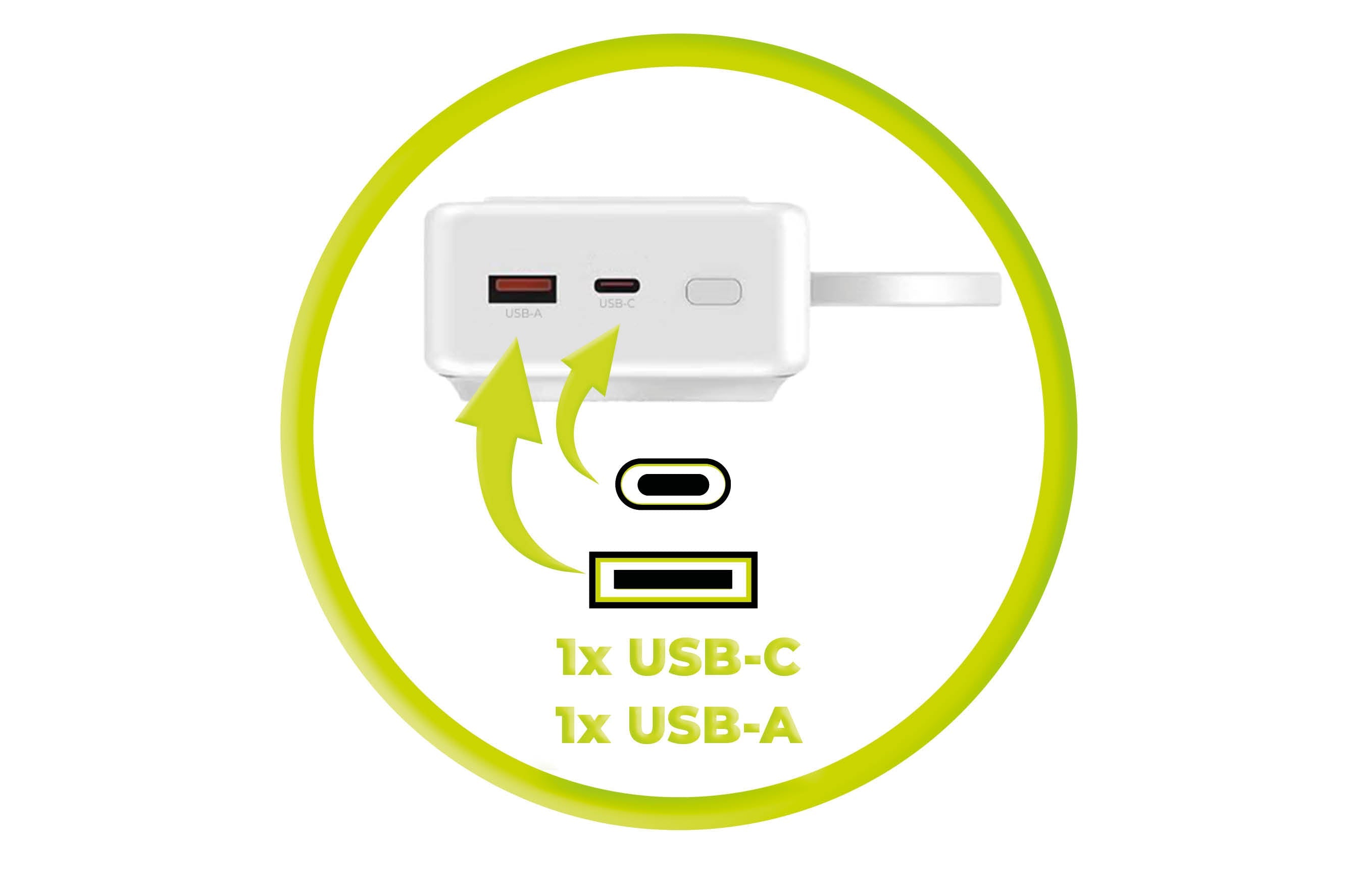 Mobile Origin - Μαγνητικό Ασύρματο MagSafe Power Bank Κινητού 20.000mAh με Ενσωματωμένα Καλώδια Lightning και Type - C - PB15 - White