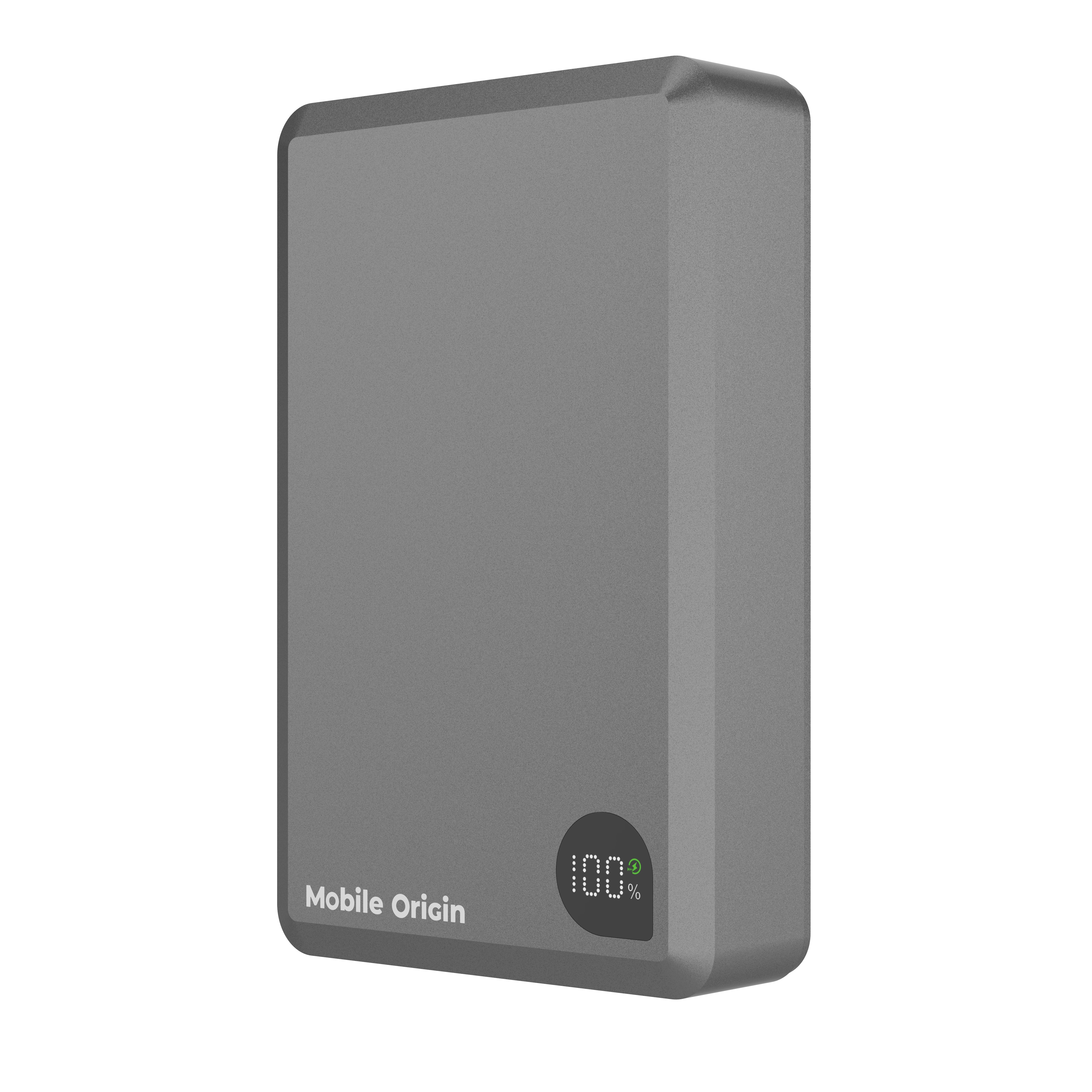 Mobile Origin - Μαγνητικό Ασύρματο MagSafe Power Bank Κινητού 30W 20.000mAh με 2 Θύρες Type - C - Aluminum PB14 - Grey