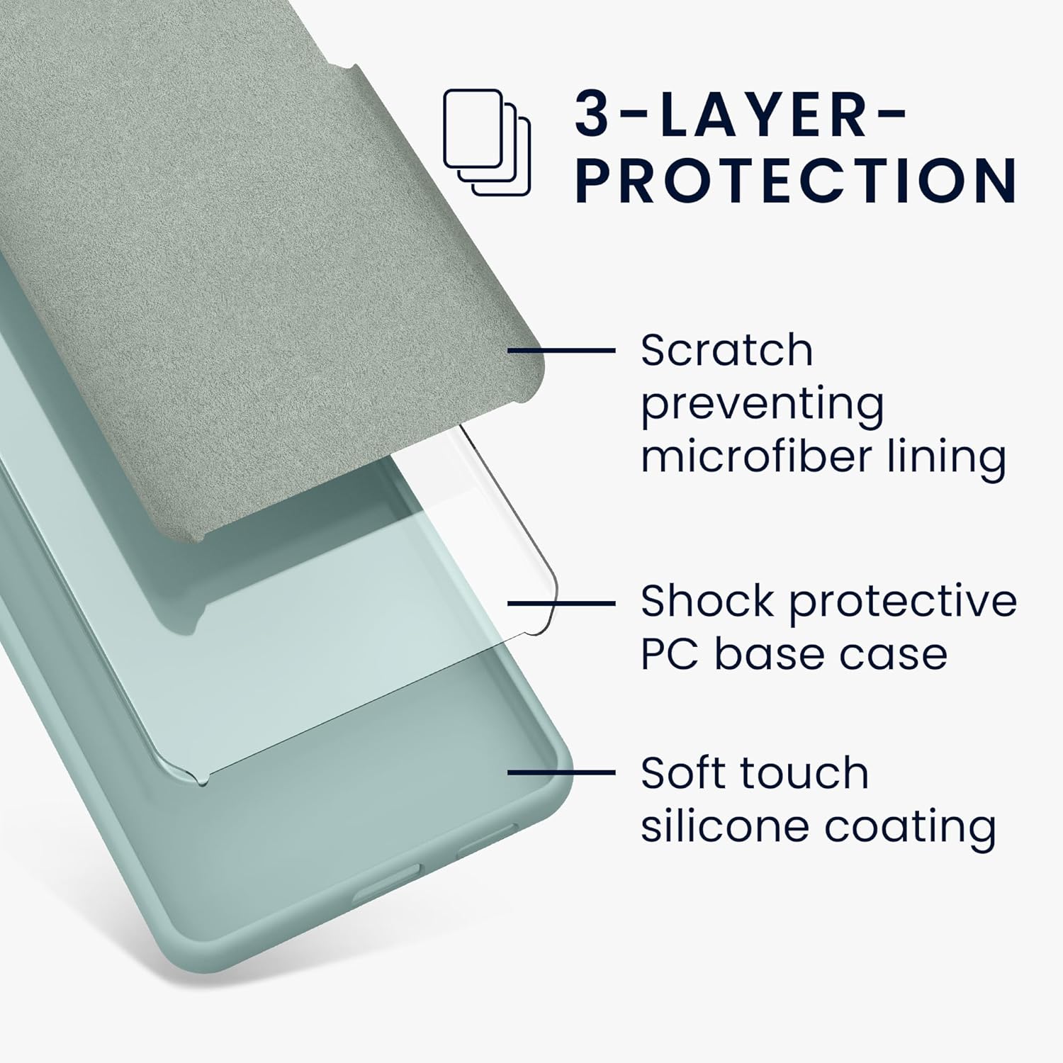 KW iPhone 16 Plus Θήκη Σιλικόνης Rubberized TPU - Mint Green