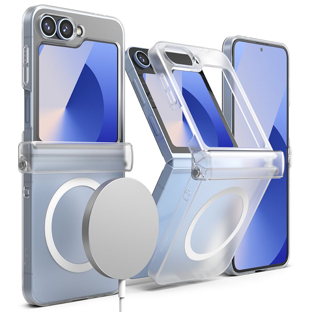 Ringke Samsung Galaxy Z Flip6 Slim Hing Magnetic Λεπτή Θήκη από Σκληρό Πλαστικό με MagSafe - Ματ Διάφανη