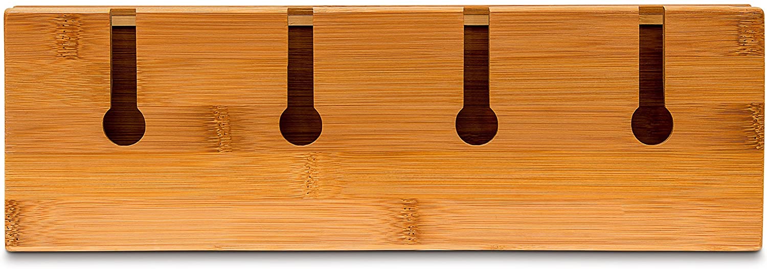 Relaxdays Ξύλινο Ράφι για Κρασί με Βάση για Ποτήρια από Μπαμπού - 17 x 37 x 11,5 cm - Natural - 4052025191443