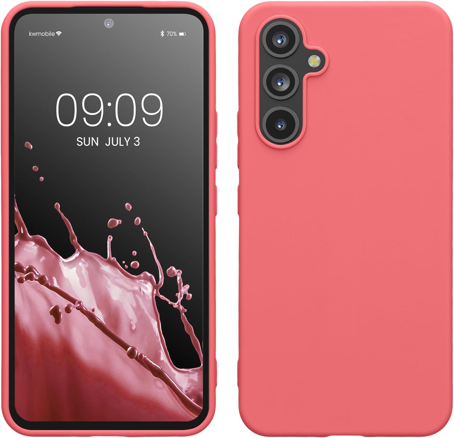 KW Samsung Galaxy A54 5G Θήκη Σιλικόνης TPU - Neon Coral