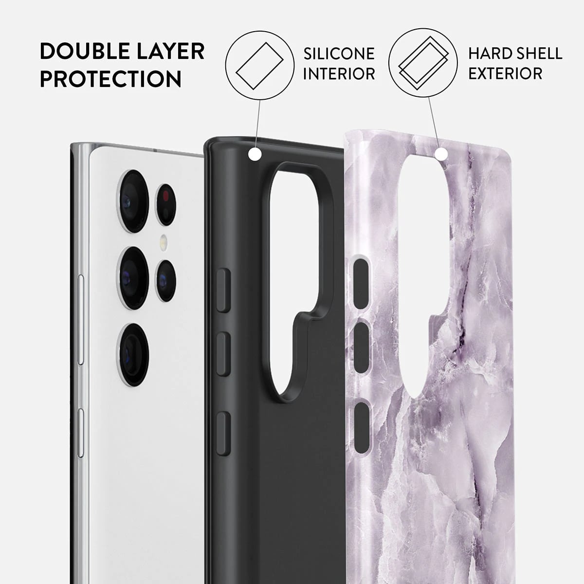 Burga Samsung Galaxy S22 Ultra Fashion Tough Σκληρή Θήκη - Black Currant