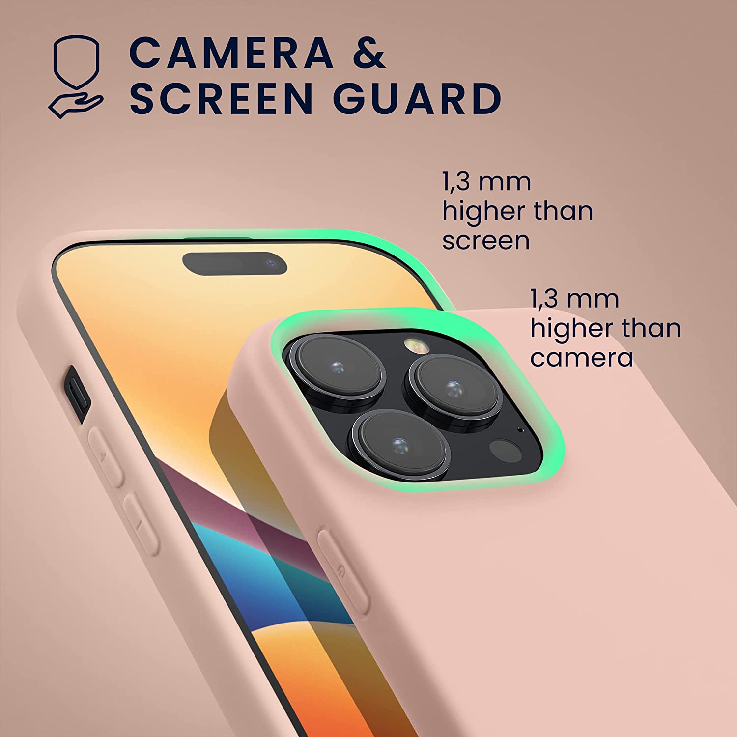 KW iPhone 14 Pro Λεπτή Θήκη Σιλικόνης TPU - Dusty Pink - 59077.10