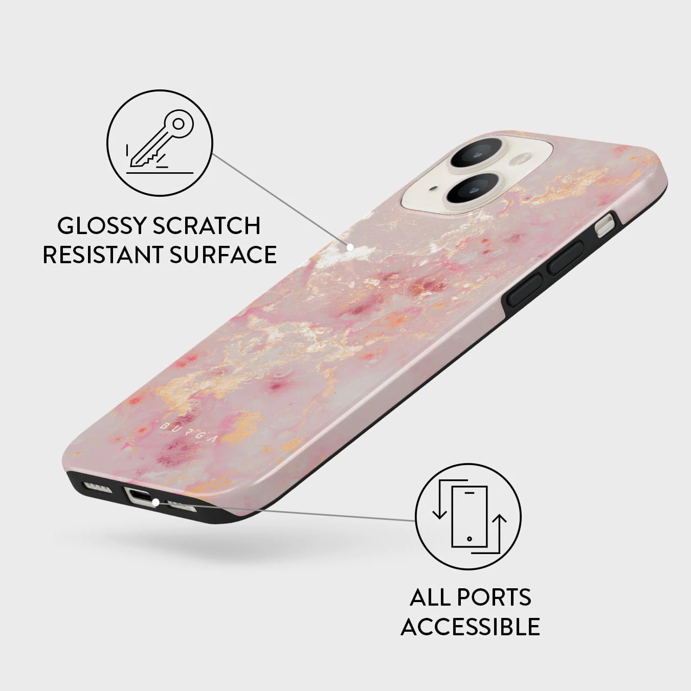 Burga iPhone 13 Fashion Tough Σκληρή Θήκη - Golden Coral