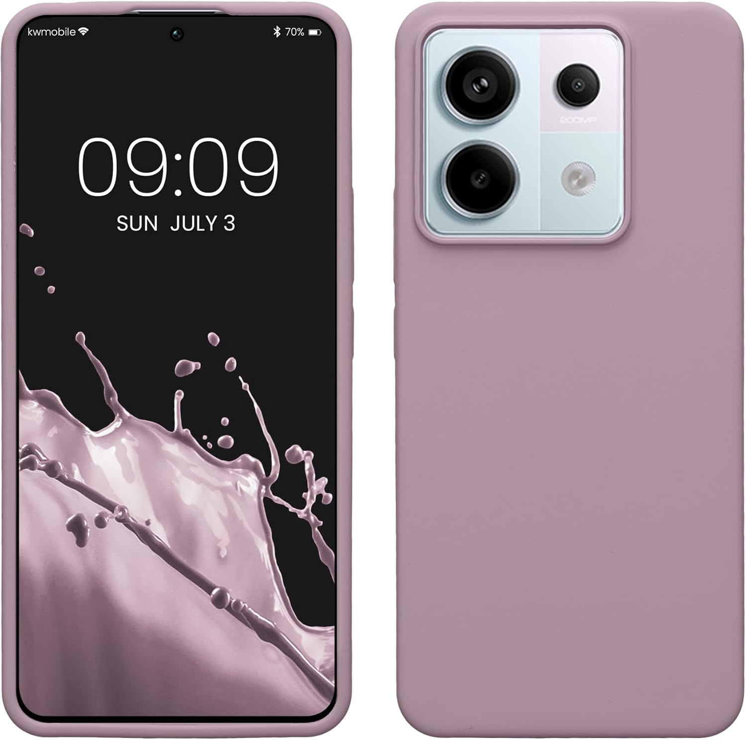 KW Xiaomi Redmi Note 13 Pro 5G / Poco X6 5G Θήκη Σιλικόνης Rubberized TPU - Nude Lilac