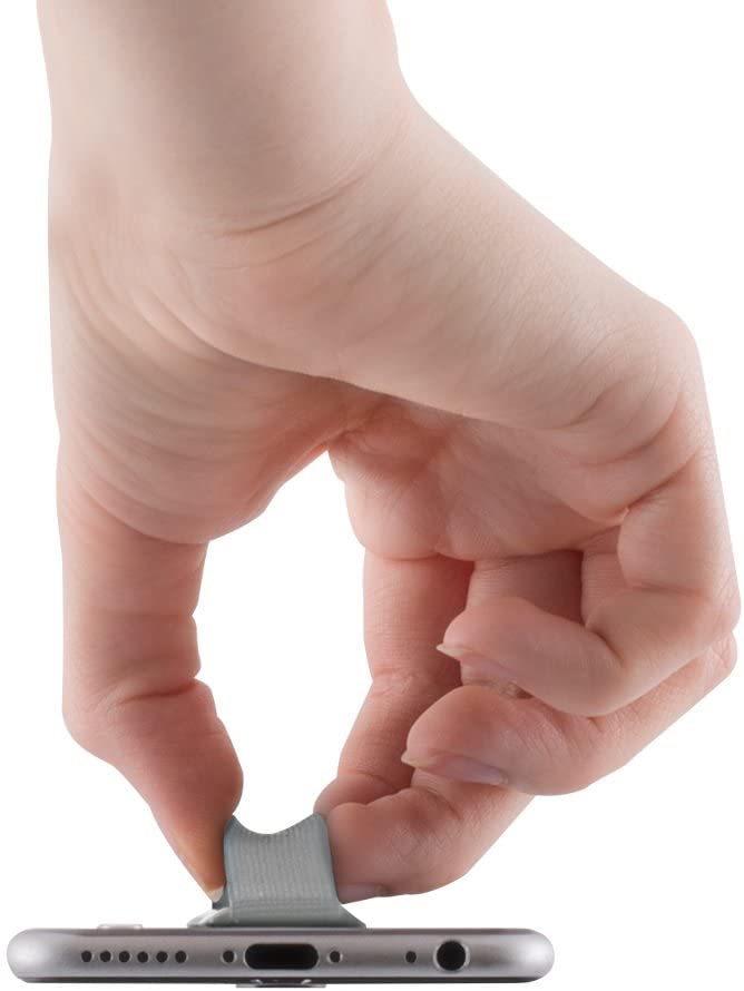 KW Σετ με 3 Finger Holders for Smartphones / iPhones - Αξεσουάρ για Εύκολο Κράτημα με Ένα Χέρι - Silver - 43997.06