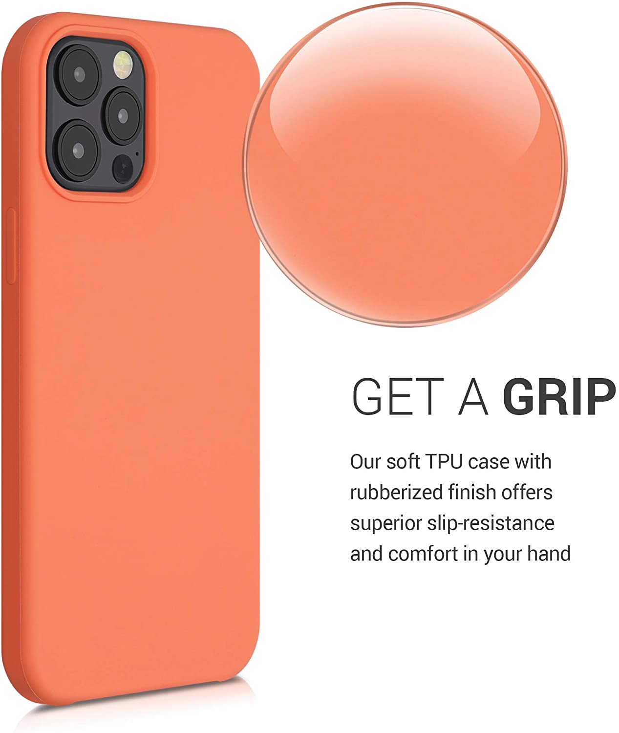 KW iPhone 12 Pro Max Θήκη Σιλικόνης Rubber TPU - Sunrise Orange - 52644.203